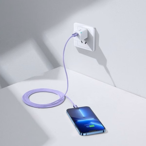 USB kabelis Baseus Crystal Shine violets Type-C / Lightning 200cm (līdz 20W)