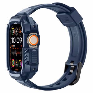 Spigen Rugged Armor Pro apvalks Apple Watch Ultra 1 / 2 (49mm) - jūras zila