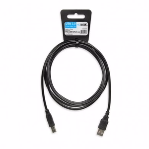 iBox IKU2D USB kabelis 1,8 m USB 2.0 USB A USB B melns