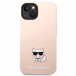 Karl Lagerfeld KLHCP14MSLCTPI iPhone 14 Plus 6.7 "cietais apvalks gaiši rozā / gaiši rozā Silikona Choupette Ķermenis