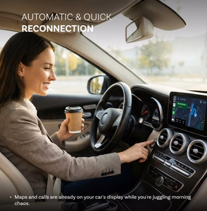 Bezvadu Apple CarPlay/Android Auto adapteris Ottocast Mini Aura CA530-T, melns