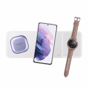 Bezvadu lādētājs Samsung Trio EP-P6300TWEGEU balts 25W (ar lādētāju un kabeli) / 100% oriģināls /