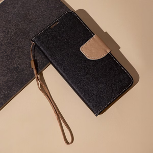 Smart Fancy futrālis iPhone 16 Pro Max 6,9" melns, zelta krāsā