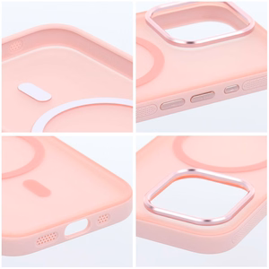 Case for iPhone 16 Flexline Mag Cover compatible with MagSafe pink