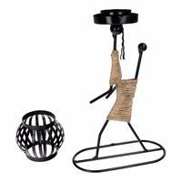 Dekoratīvs metāla svečturis ART DECO Afrika modelis E IALC-1