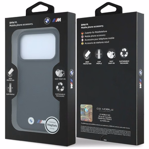 BMW M Quadrille Kevlar maciņš ar metāla logotipu un MagSafe iPhone 17 Pro Max / 18 Pro Max, melns