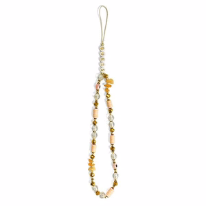 Guess kulons GUSTBOHP telefona siksniņa brūni-rozā Beads Bohemia