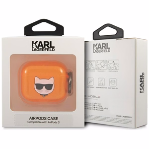 Karl Lagerfeld Choupette AirPods apvalks 3 - oranžs