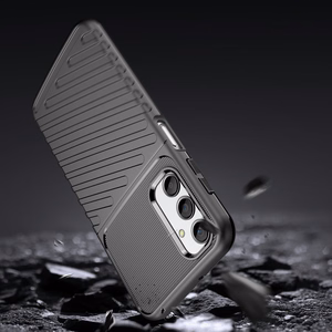 Thunder Case viedtālruņa apvalks Samsung Galaxy A24 4G silikona bruņu apvalks melns