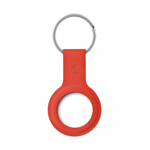 Crong Silicone vāciņš ierīcei Apple AirTag 1 / 2, ar atslēgu gredzenu, sarkans
