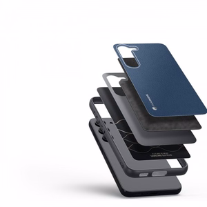 Dux Ducis Fino viedtālruņa apvalks Samsung Galaxy S23+ ar silikona rāmi zils