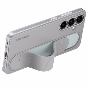 Samsung Standing Grip Case vāciņš, paredzēts Samsung Galaxy S25, pelēks