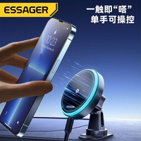 Automašīnas turētājs Essager "T1" melns (Magsafe 15W) (magnētisks / līmējošs paliktnis)