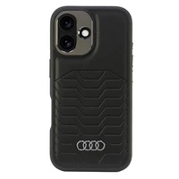 Audi Sintētiskās ādas Magnētiskais iPhone 16 Plus 6.7" melns/melns cietais apvalks AU-TPUPCMIP16M-GT/D3-BK