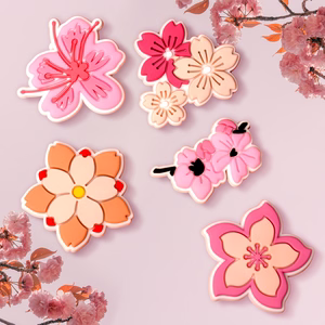 3D Sticker rozā blossom 5pcs set
