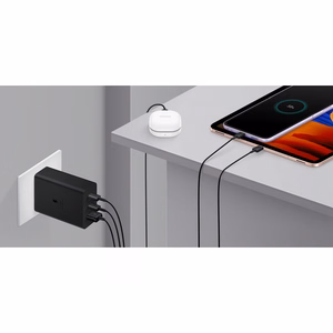 Зарядное устройство Samsung 2x USB Type C / USB PPS, Power Delivery PD 65W, QC 3.0, AFC, FCP чёрное (EP-T6530NBEGEU)