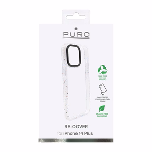 Puro RE-COVER IPC1467RECOVERWHI vāciņš ierīcei Apple iPhone 14 Plus, caurspīdīgs ar daudzkrāsainiem punktiņiem