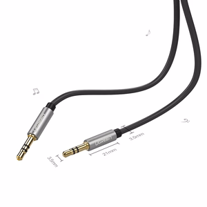 Ugreen AV119 10733 audio kabelis mini jack 3.5mm / mini jack 3.5mm 1m melns