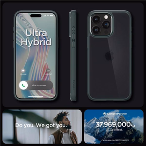 Spigen Ultra Hybrid viedtālruņa apvalks iPhone 15 Pro Max - tumši zaļš