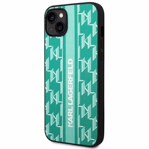 Karl Lagerfeld KLHCP14SPGKLSKN iPhone 14 6.1 "cietais apvalks zaļš / zaļš Monogramma Svītra