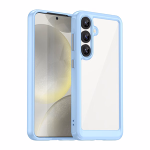 Kosmosa apvalks ar gēla rāmi Samsung Galaxy S25 - zils
