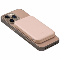 Uniq Lyden Lexa magnetisks 5000mAh PD USB-C MagSafe portatvais ladetajs - roza