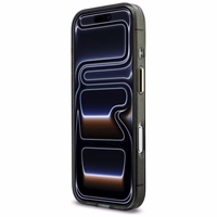 Guess IML Glitters Script Siksniņa MagSafe Maciņš for iPhone 17 Pro - melns