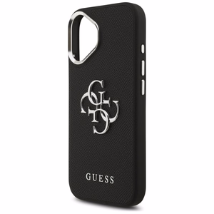 Guess Grained Big 4G Classic Logo viedtālruņa apvalks iPhone 17 - melns