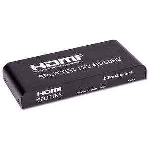 Qoltec 51797 Aktīvs HDMI Sadalītājs 2x HDMI 4K 6Gb/s 60Hz