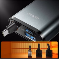 Automašīnas lādētājs Joyroom "JR-CCL07" melns 30W (1xPD / 1xQC3.0) + "Lightning" kabelis