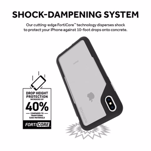Griffin Survivor Endurance vāciņš ierīcei iPhone XS Max, caurspīdīgs un pelēks