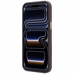 Guess 4G Classic Logo vāciņš modelim iPhone 18 Pro Max / 17 Pro Max, ar 360° gredzenu-statīvu, saderīgs ar MagSafe – brūns