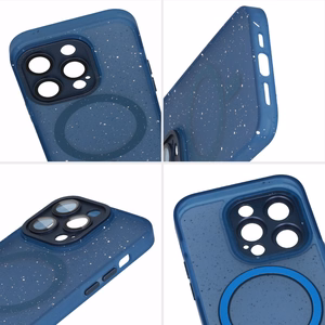 Tel Protect magnētiskais Splash matētais viedtālruņa apvalks Iphone 15, tumši zils