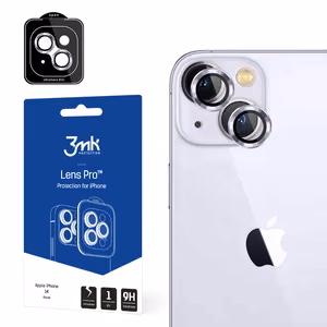 Kameras stikls iPhone 14 9H 3mk Lens Protection Pro sērijas objektīvam - violets