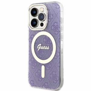 Guess GUHMP14LH4STU iPhone 14 Pro 6.1" violets/violets cietais apvalks 4G MagSafe