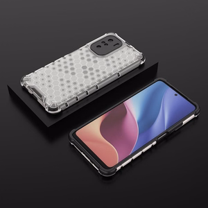 Honeycomb Case armor cover with TPU Bumper for Xiaomi Redmi K40 Pro+ / K40 Pro / K40 / Poco F3 transparent