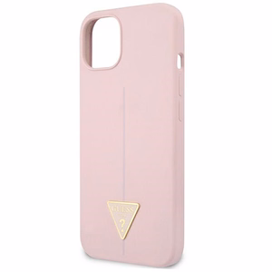 Guess GUHCP13SSLTGU iPhone 13 mini 5.4" violets cietais apvalks silikona trīsstūris