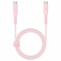 ENERGEA Kabelis Flow USB-C - USB-C1.5m rozā/pink 240W 5A PD Fast Charge