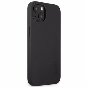 AMG AMHCP14SDOLBK iPhone 14 6.1 - melns ādas vāciņš ar karsta štampējuma iespaidu