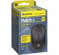 Defender MOUSE PATCH MS-759 melns OPTICAL 1000dpi 3P