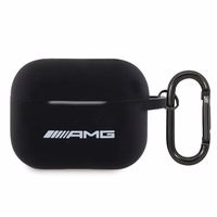 AMG AMAP2RBK AirPods Pro 2 (2022/2023) maciņš melns Silicone Balts Logo