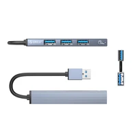 Orico AH-A13 USB-A Hub dokstacija 1x USB-A 3.0 + 3x USB-A 2.0 - pelēka