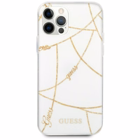 Guess Gold Chain Collection viedtālruņa apvalks iPhone 12 Pro Max 6.7" - balta