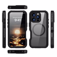 Ūdensnecaurlaidīgs apvalks SHELLBOX GT saderīgs ar MagSafe IPHONE 16 Pro melns