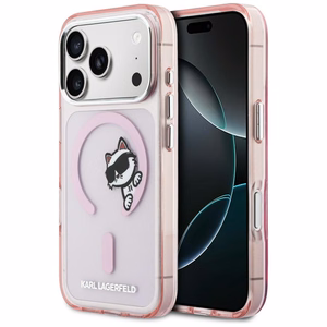 Karl Lagerfeld IML Peekaboo MagSafe чехол для iPhone 17 Pro Max розовый