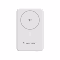 Wozinsky WLWP-10KA0Y3WS 22.5W PD Qi2 10000 mAh Portatīvais lādētājs ar statīvu - balts