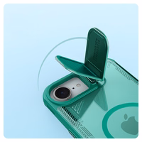 Nillkin Iceblade Prop magnētiskais viedtālruņa apvalks ar kameras vāciņu un statīvu iPhone 16e - zaļš