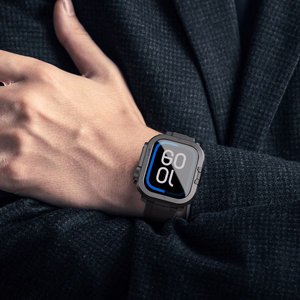 AmazingThing Titan Pro Metal Maciņš Apple Watch 11 46mm Aluminum - Melns
