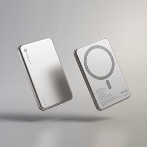 Forcell F-Energy Slim F5K9 ārējais akumulators, saderīgs ar MagSafe, 5000 mAh, 15 W, QC 4.0, PD 3.0, Cloud Dancer
