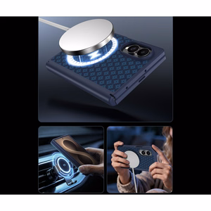 Benks Magnetic Armor Grid Pro Grand Combo maciņš Samsung Galaxy Z Fold 8, zils (C.K.FL.SA.BE.C060)